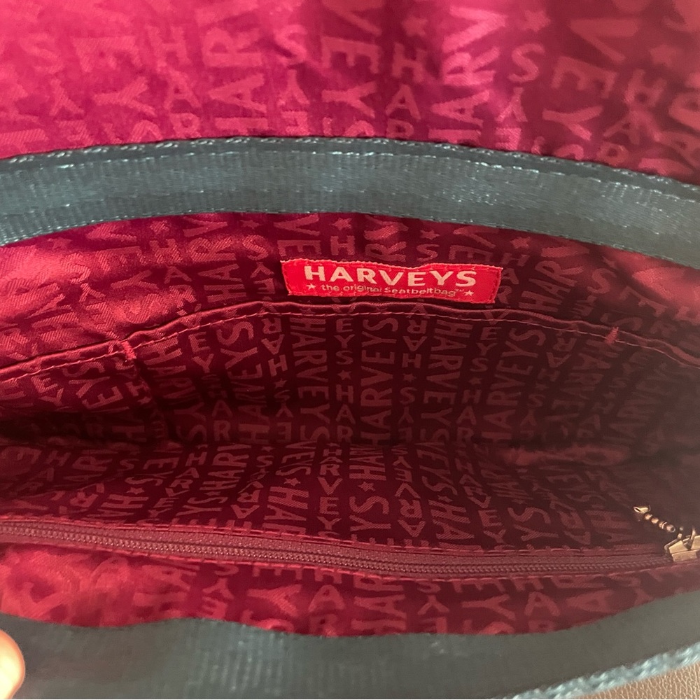 Harvey Seatbelt Envelope clutch, still in package with tags. Dark turquoise.